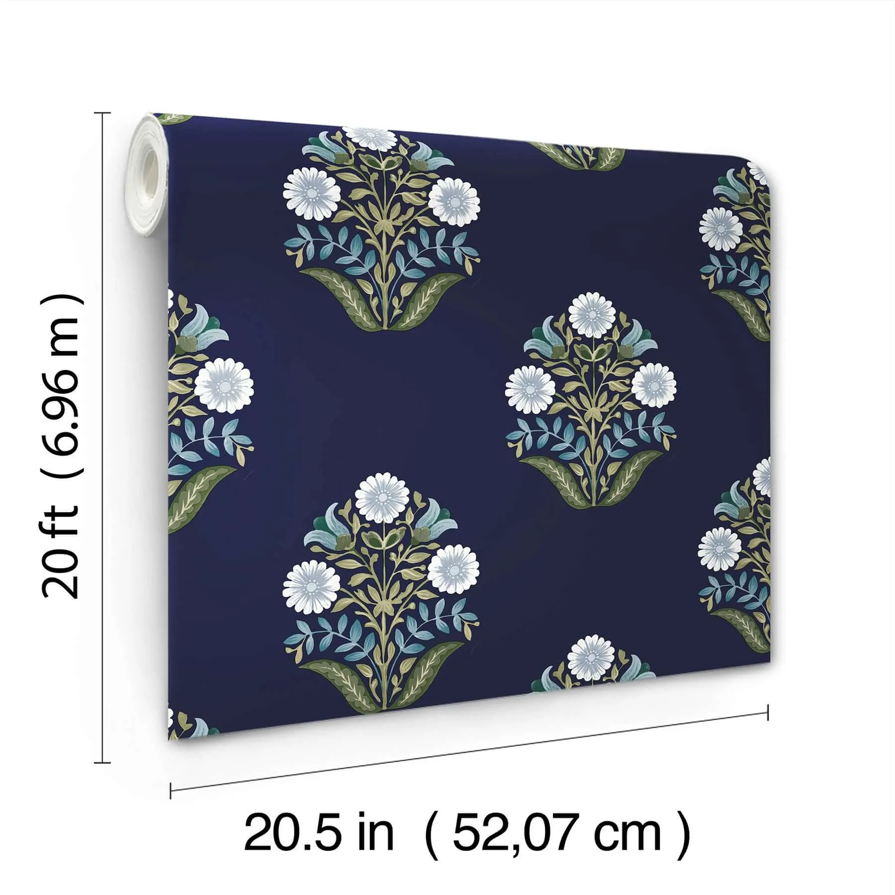 York Wallcoverings Sophie wallpaper, color Navy, SKU PSW1576RL