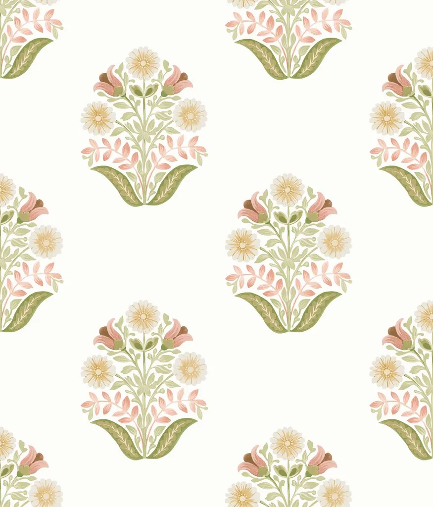 York Wallcoverings Sophie wallpaper, color Pink, SKU PSW1577RL