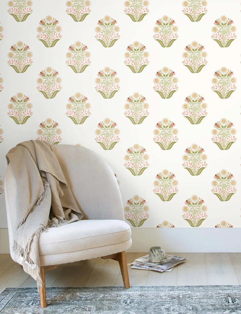 York Wallcoverings Sophie wallpaper, color Pink, SKU PSW1577RL