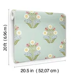 York Wallcoverings Sophie wallpaper, color Aqua, SKU PSW1578RL