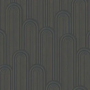 York Wallcoverings Speakeasy wallpaper, color Black Metallic, SKU CA1540