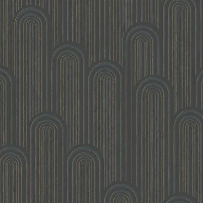 York Wallcoverings Speakeasy wallpaper, color Black Metallic, SKU CA1540