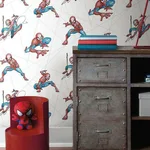 York Wallcoverings Spider-Man Fracture wallpaper, color Blue & Grey, SKU DI0939