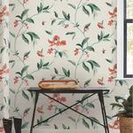 York Wallcoverings Springtime wallpaper, color Beige & Orange, SKU GO8284