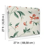 York Wallcoverings Springtime wallpaper, color Beige & Orange, SKU GO8284