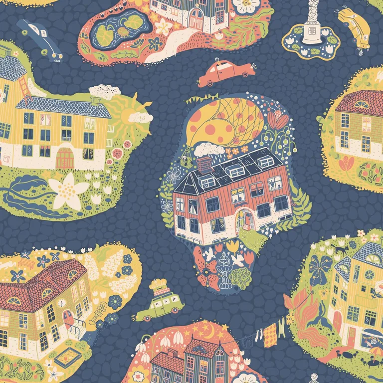 York Wallcoverings Staden wallpaper, color Dark Blue, SKU MB29010