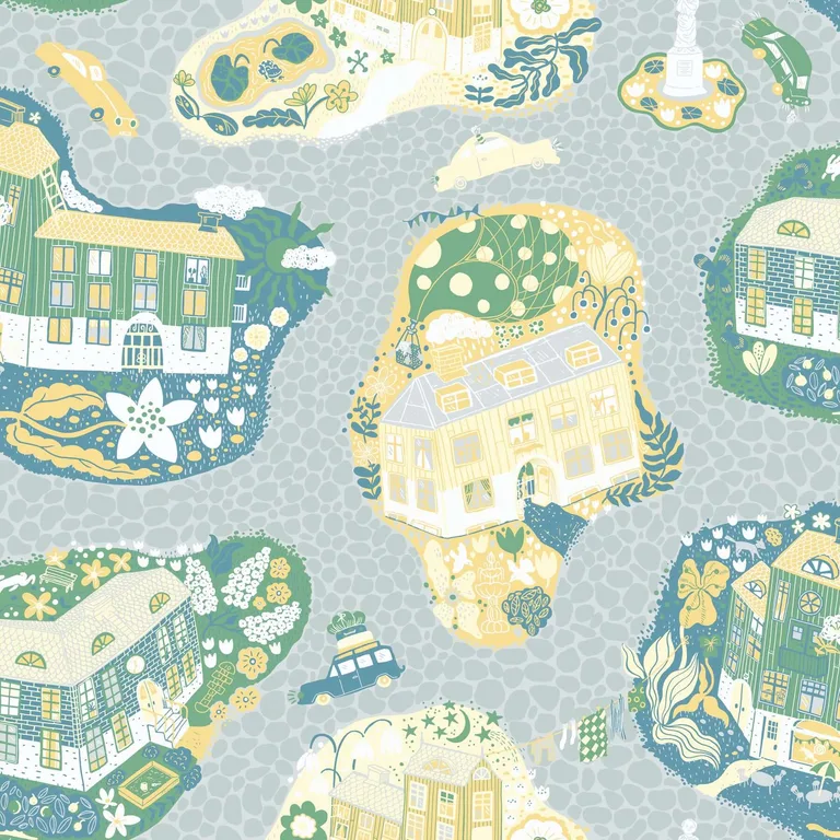 York Wallcoverings Staden wallpaper, color Light Blue, SKU MB29009
