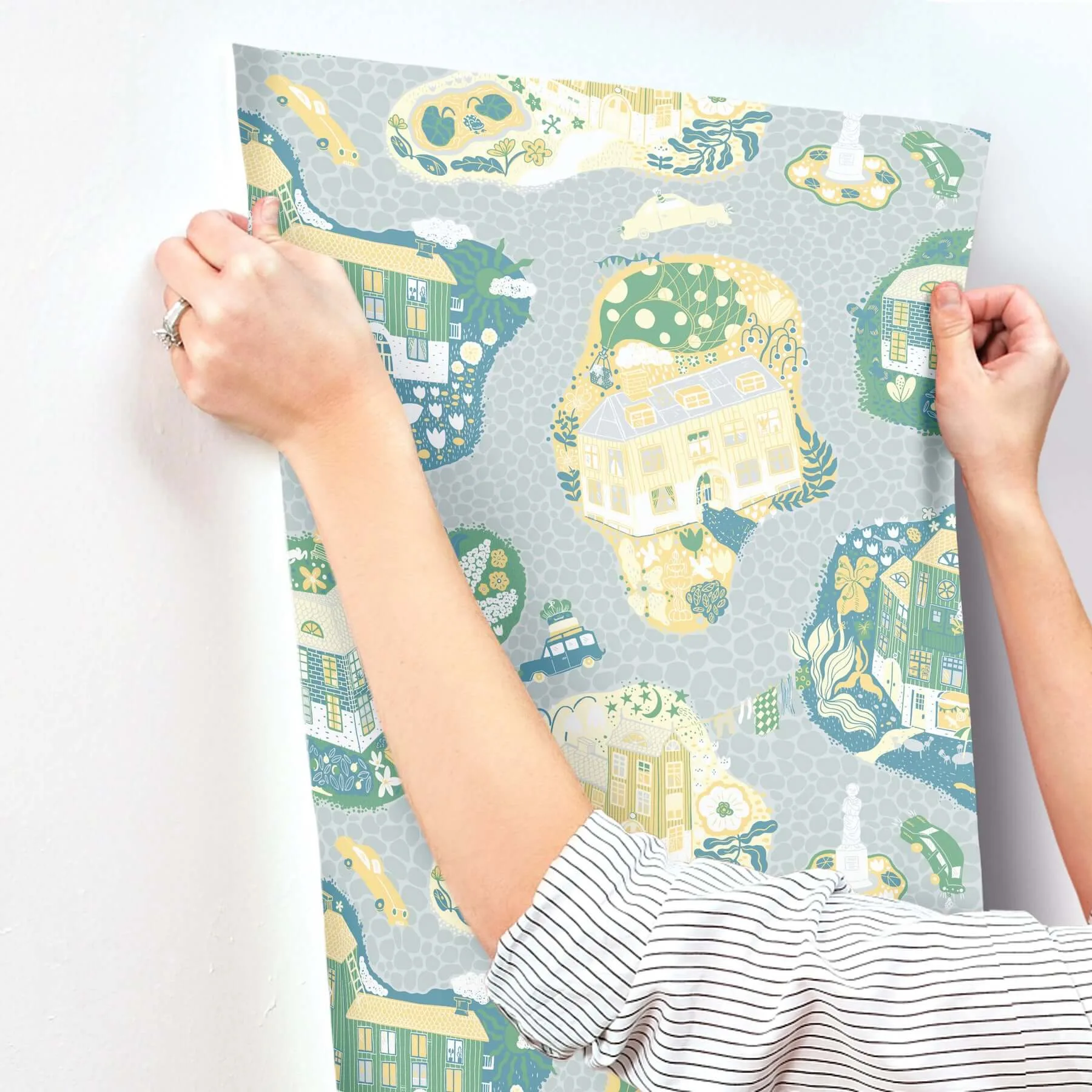York Wallcoverings Staden - Light Blue Wallpaper | Buy Online York Wallcoverings Staden wallpaper, color Light Blue, SKU MB29009
