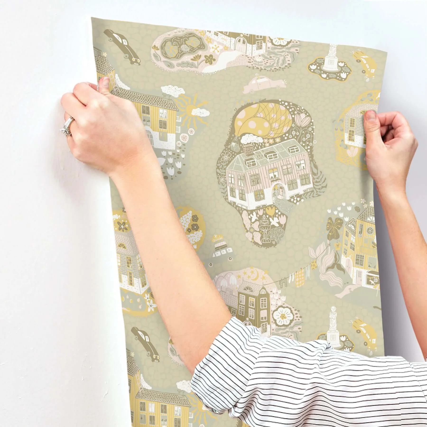 York Wallcoverings Staden - Mustard Wallpaper | Buy Online York Wallcoverings Staden wallpaper, color Mustard, SKU MB29008