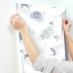 York Wallcoverings Star Wars: Good Night Galaxy wallpaper, color Blue, SKU DI0998