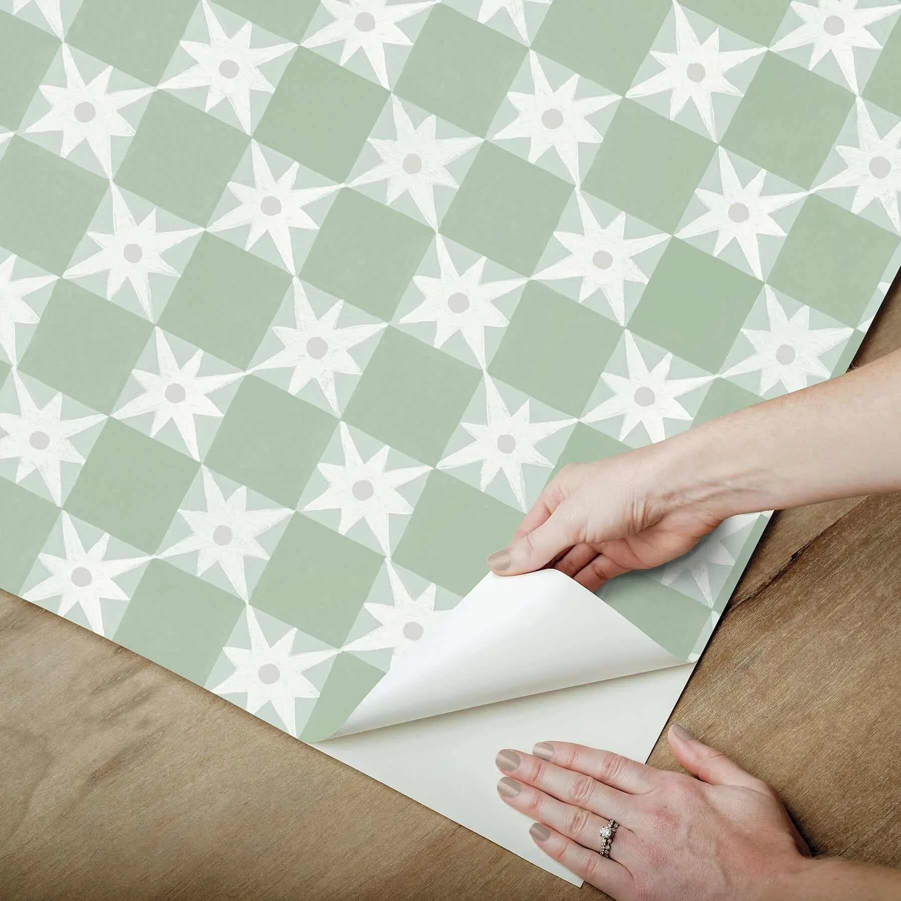 York Wallcoverings Stardust wallpaper, color Green, SKU PSW1587RL