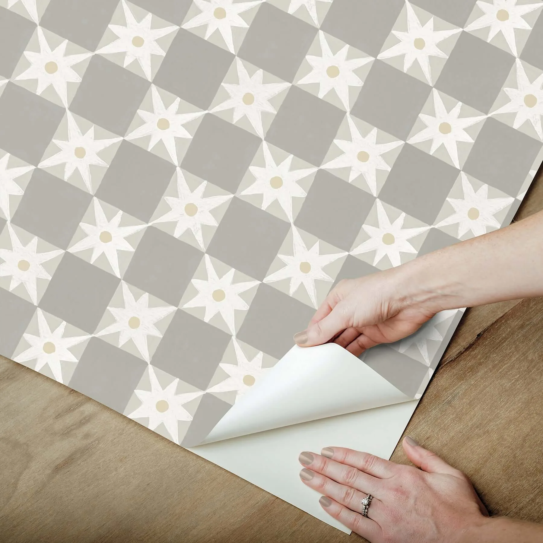 York Wallcoverings Stardust - Warm Grey Wallpaper | Buy Online York Wallcoverings Stardust wallpaper, color Warm Grey, SKU PSW1589RL