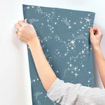 York Wallcoverings Stjarnhimmel wallpaper, color Dark Blue, SKU MB29024