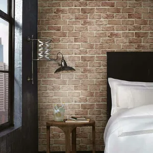 York Wallcoverings Stretcher Brick wallpaper, color Red, SKU PSW1306RL