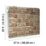 York Wallcoverings Stretcher Brick - Red Wallpaper | Buy Online York Wallcoverings Stretcher Brick wallpaper, color Red, SKU PSW1306RL
