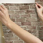 York Wallcoverings Stretcher Brick - Red Wallpaper | Buy Online York Wallcoverings Stretcher Brick wallpaper, color Red, SKU PSW1306RL