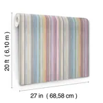 York Wallcoverings Striped Sunset - Rainbow Wallpaper | Buy Online York Wallcoverings Striped Sunset wallpaper, color Rainbow, SKU PSW1633RL