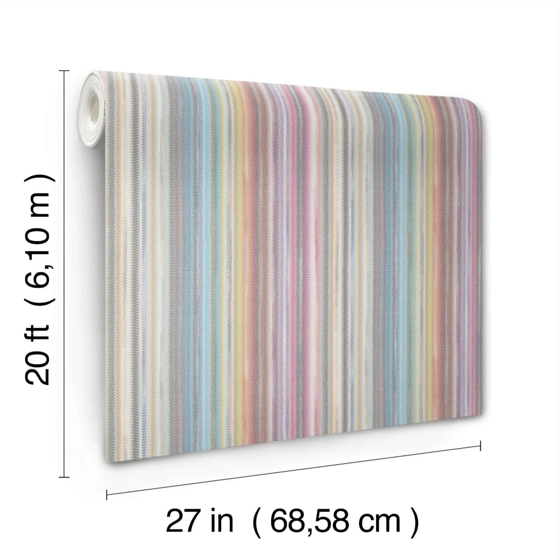 York Wallcoverings Striped Sunset - Rainbow Wallpaper | Buy Online York Wallcoverings Striped Sunset wallpaper, color Rainbow, SKU PSW1633RL