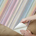 York Wallcoverings Striped Sunset - Rainbow Wallpaper | Buy Online York Wallcoverings Striped Sunset wallpaper, color Rainbow, SKU PSW1633RL