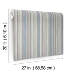 York Wallcoverings Striped Sunset wallpaper, color Blue Grey, SKU PSW1634RL