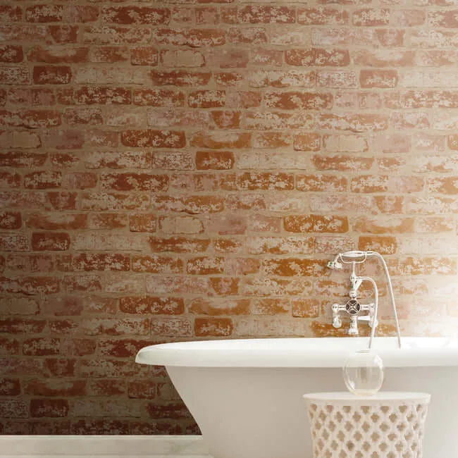 York Wallcoverings Up the Wall wallpaper, color Red & Taupe, SKU BZ9206