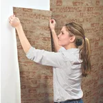 York Wallcoverings Up the Wall wallpaper, color Red & Taupe, SKU BZ9206