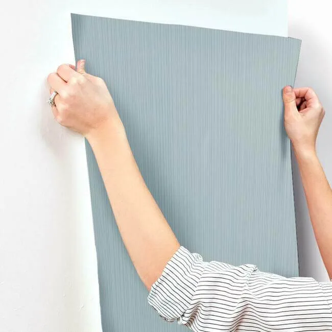 York Wallcoverings Cascade Stria - Blue Wallpaper | Buy Online York Wallcoverings Cascade Stria wallpaper, color Blue, SKU SR1560