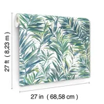 York Wallcoverings Swaying Palms - Green & Blue Wallpaper | Buy Online York Wallcoverings Swaying Palms wallpaper, color Green & Blue, SKU GN2544