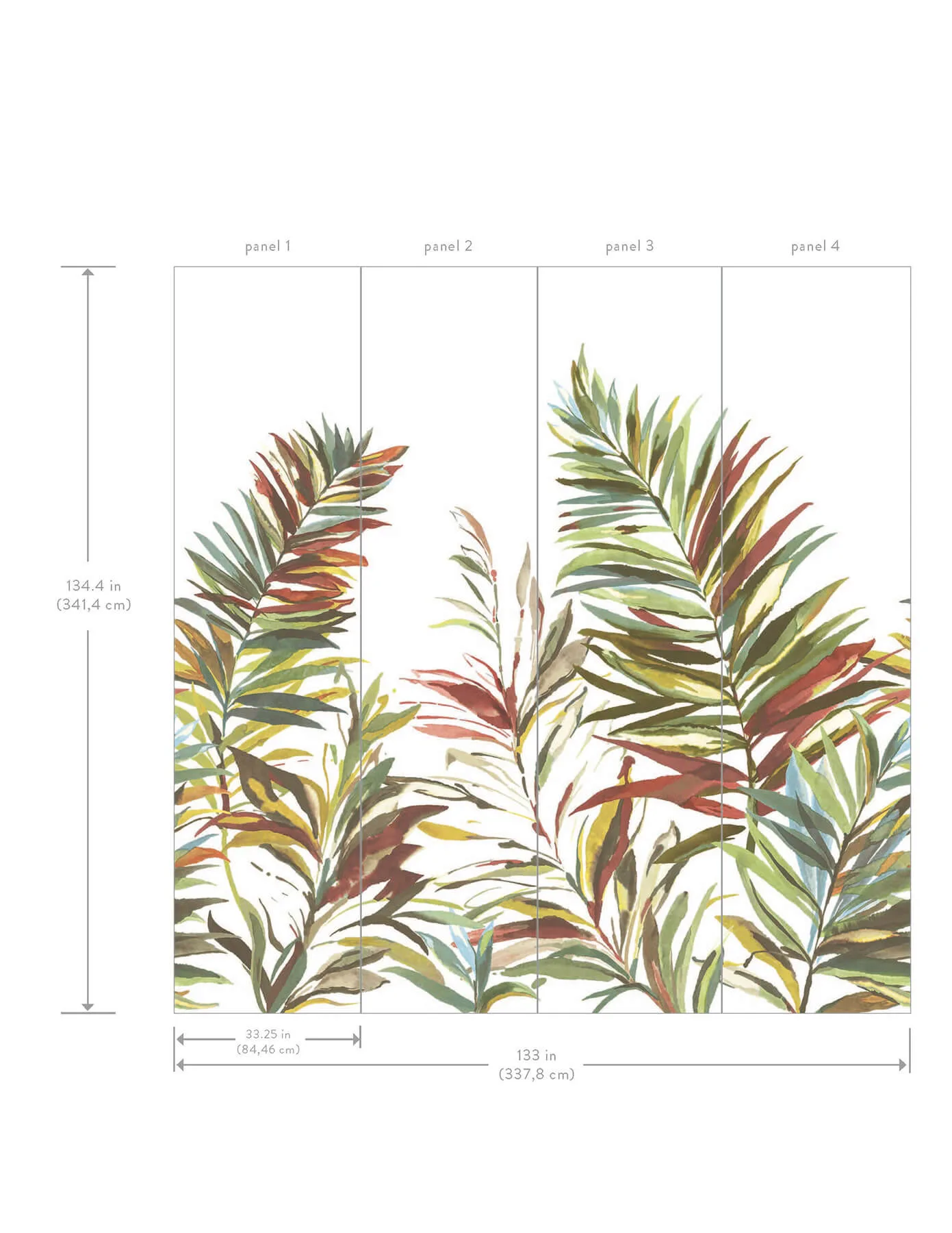 York Wallcoverings Swaying Palms wallpaper, color Rouge & Mink, SKU GN2545M