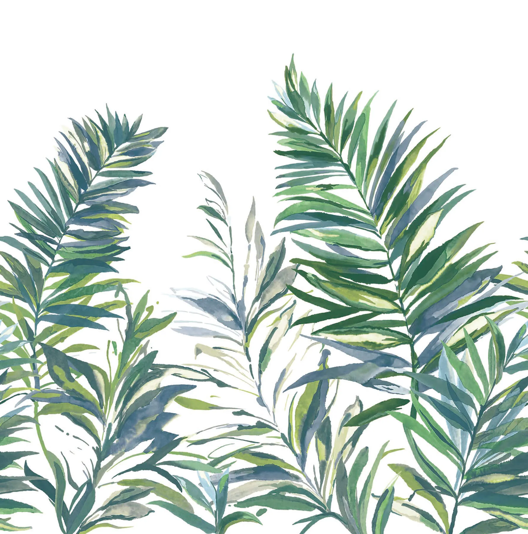 York Wallcoverings Swaying Palms wallpaper, color Green & Blue, SKU GN2546M