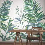 York Wallcoverings Swaying Palms - Green & Blue Wallpaper | Buy Online York Wallcoverings Swaying Palms wallpaper, color Green & Blue, SKU GN2546M