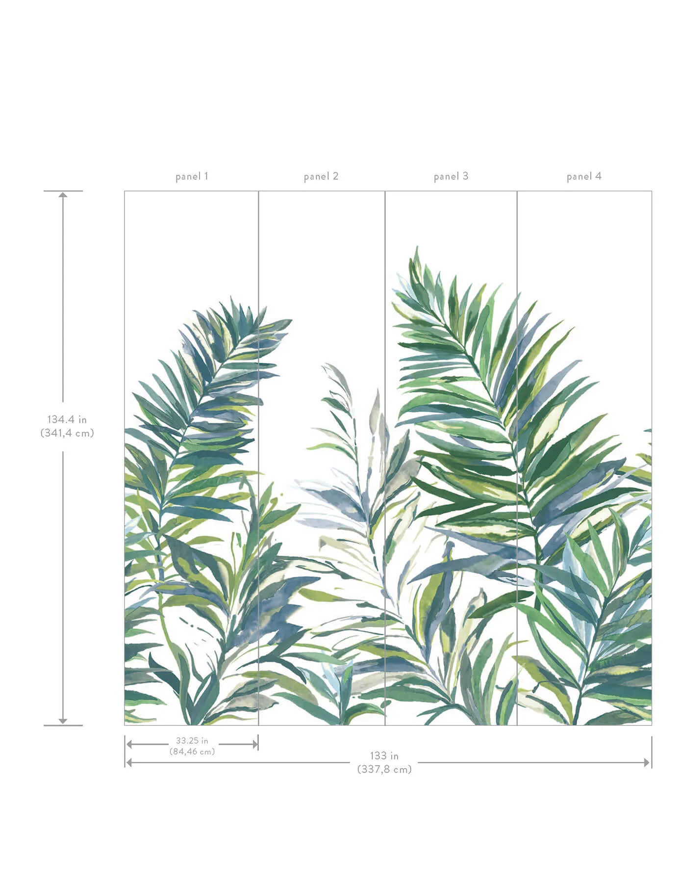 York Wallcoverings Swaying Palms - Green & Blue Wallpaper | Buy Online York Wallcoverings Swaying Palms wallpaper, color Green & Blue, SKU GN2546M
