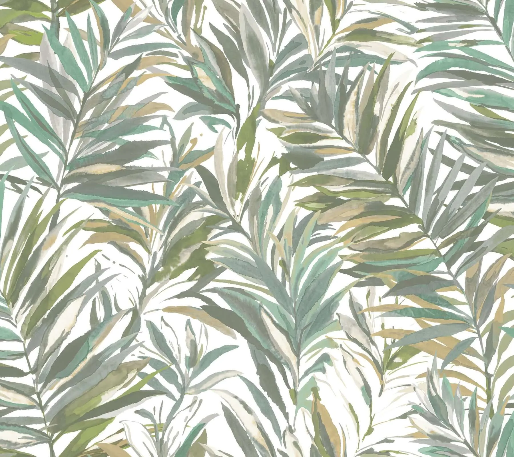 York Wallcoverings Swaying Palms wallpaper, color Olive & Aegean, SKU GN2542