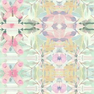 York Wallcoverings Synchronized wallpaper, color Pink & Yellow, SKU LK8337