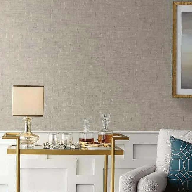 York Wallcoverings Tabby Weave Texture wallpaper, color Grey, SKU 5015