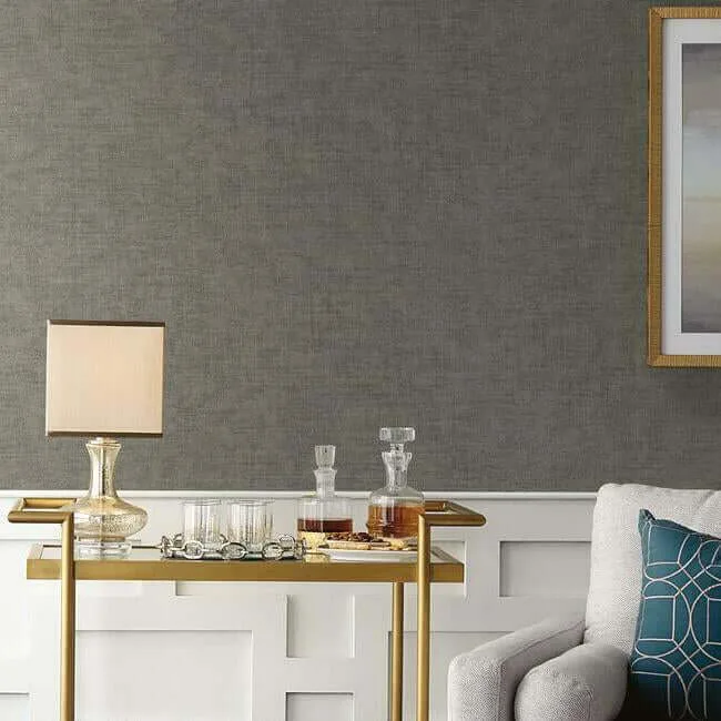 York Wallcoverings Tabby Weave Texture wallpaper, color Grey, SKU 5018
