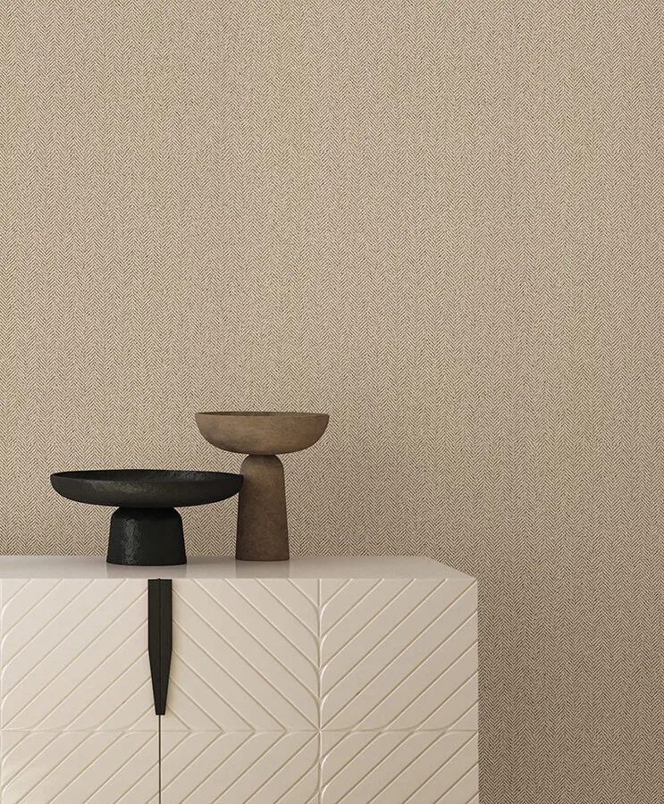 York Wallcoverings Tailored Chevron wallpaper, color Hazelnut, SKU SI26130