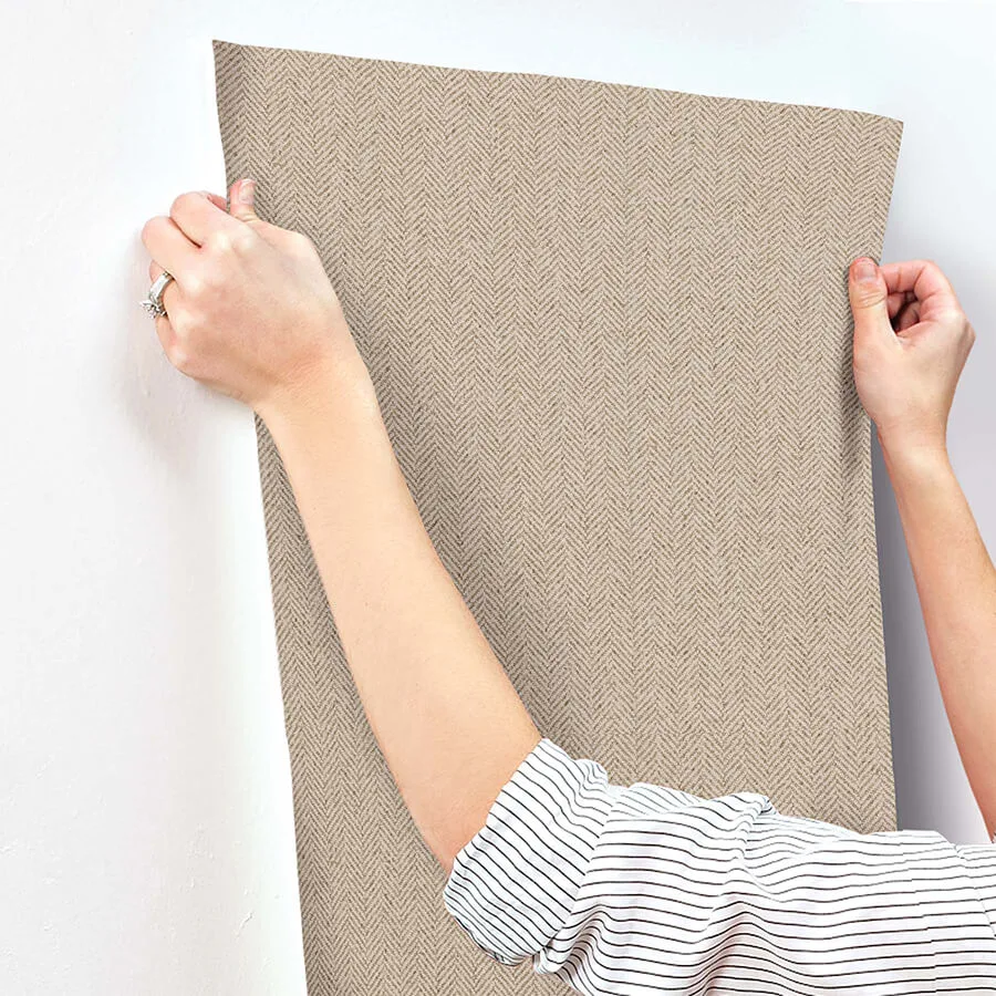 York Wallcoverings Tailored Chevron wallpaper, color Hazelnut, SKU SI26130