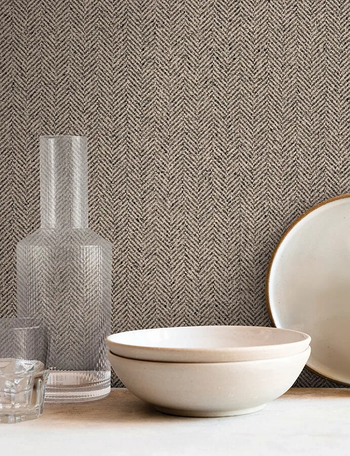 York Wallcoverings Tailored Chevron - Latte Wallpaper | Buy Online York Wallcoverings Tailored Chevron wallpaper, color Latte, SKU SI26134