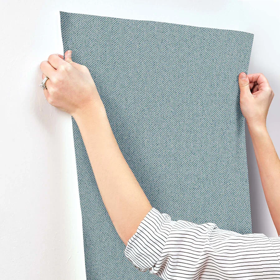 York Wallcoverings Tailored Chevron - Sky Blue Wallpaper | Buy Online York Wallcoverings Tailored Chevron wallpaper, color Sky Blue, SKU SI26135