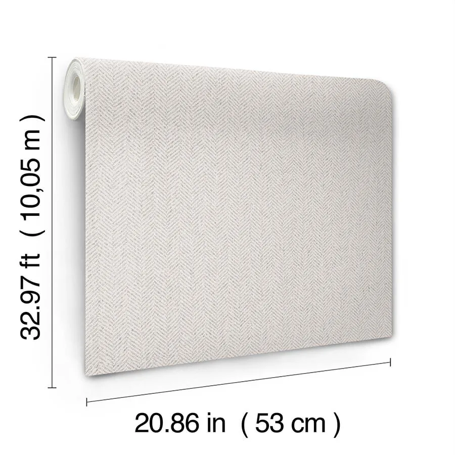 York Wallcoverings Tailored Chevron wallpaper, color White, SKU SI26131