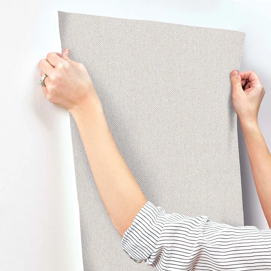 York Wallcoverings Tailored Chevron wallpaper, color White, SKU SI26131