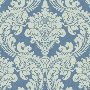 York Wallcoverings Tapestry Damask wallpaper, color Blue, SKU GR6024