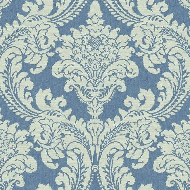 York Wallcoverings Tapestry Damask wallpaper, color Blue, SKU GR6024