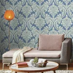 York Wallcoverings Tapestry Damask wallpaper, color Blue, SKU GR6024