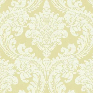 York Wallcoverings Tapestry Damask wallpaper, color Yellow, SKU GR6027