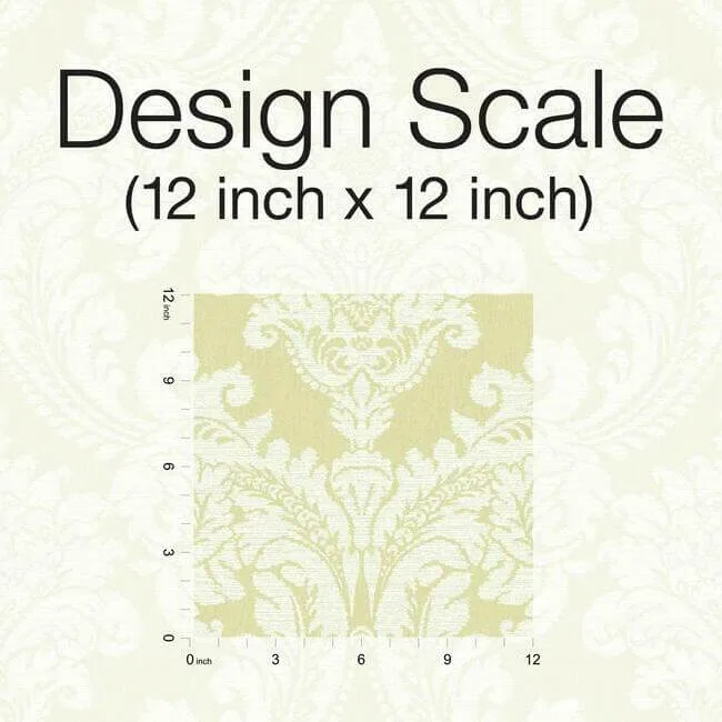 York Wallcoverings Tapestry Damask - Yellow Wallpaper | Buy Online York Wallcoverings Tapestry Damask wallpaper, color Yellow, SKU GR6027