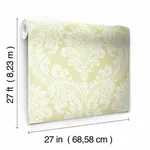York Wallcoverings Tapestry Damask - Yellow Wallpaper | Buy Online York Wallcoverings Tapestry Damask wallpaper, color Yellow, SKU GR6027