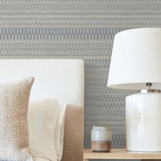 York Wallcoverings Tapestry Stitch - Navy Wallpaper | Buy Online York Wallcoverings Tapestry Stitch wallpaper, color Navy, SKU OI0625