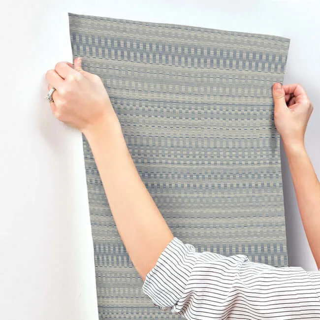 York Wallcoverings Tapestry Stitch - Navy Wallpaper | Buy Online York Wallcoverings Tapestry Stitch wallpaper, color Navy, SKU OI0625